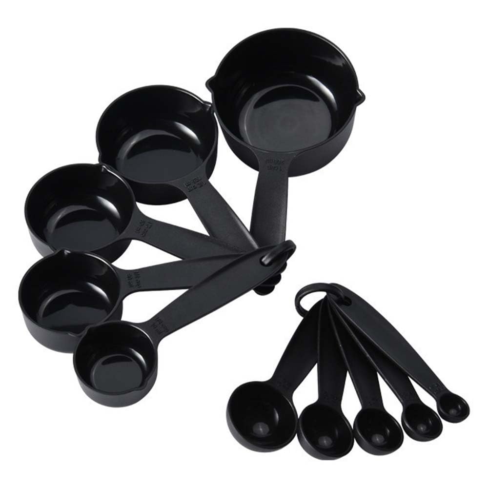 10 Piece Measuring Spoon Sets and Cups Set Colored Kitchen Measure Tools Plastic Measuring Cups and Measuring Spoons Set Color Measuring Cups Spoons for Baking&Kitchen