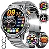 SUNKTA Smart Watch for Men with 1000mAh,1.7" HD Fitness Tracker Watch with 100+ Sports Modes,Heart Rate,SpO2 Tracker,Built in Flashilight,Multifunctional Smart Watch for Android iOS (EF18-A)