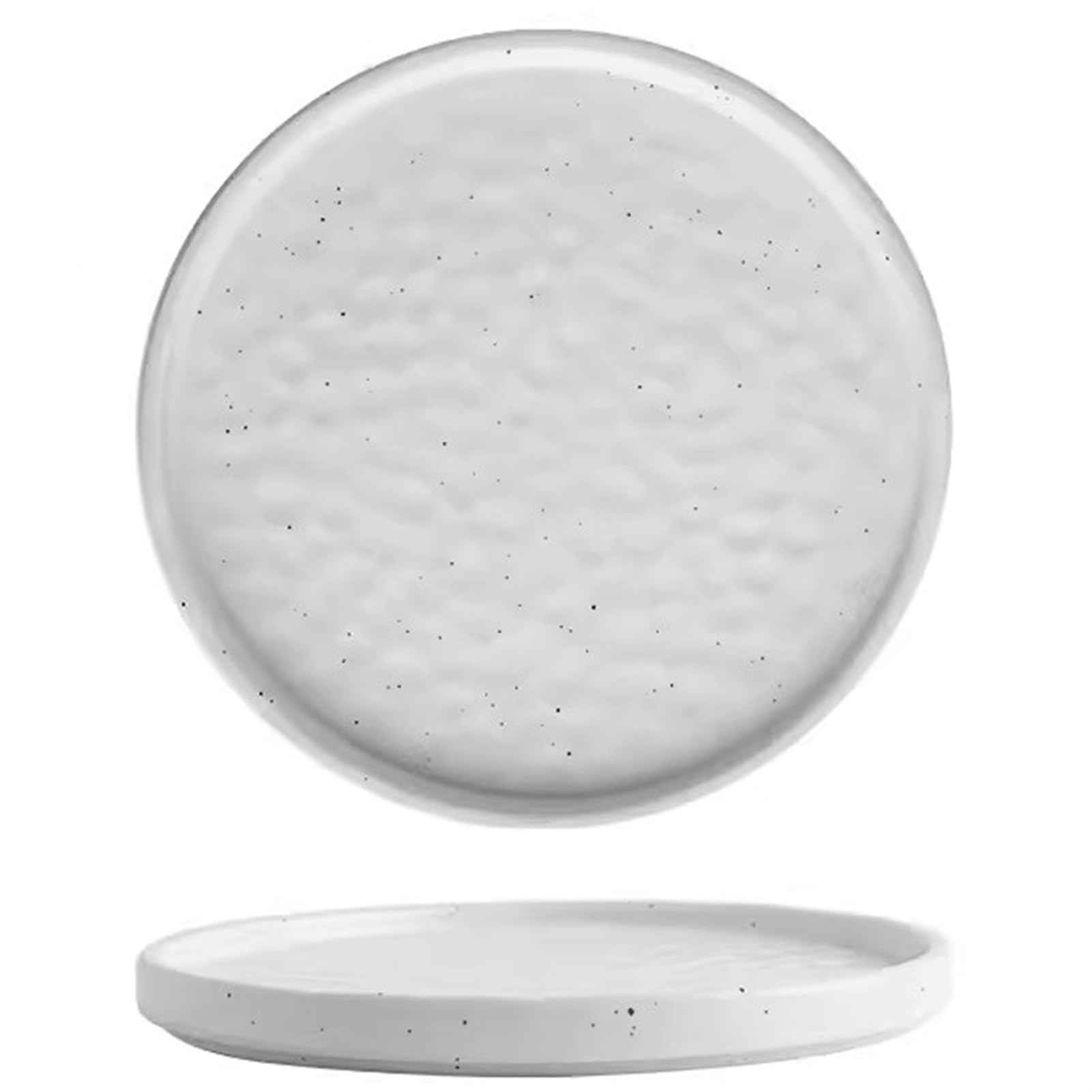 Ceramic Dessert Plates, Stoneware Serving Dishes for Cake Salad Dessert Fruit - Oven Microwave Dishwasher Safe - White 7/8/10inch (Size : 7")
