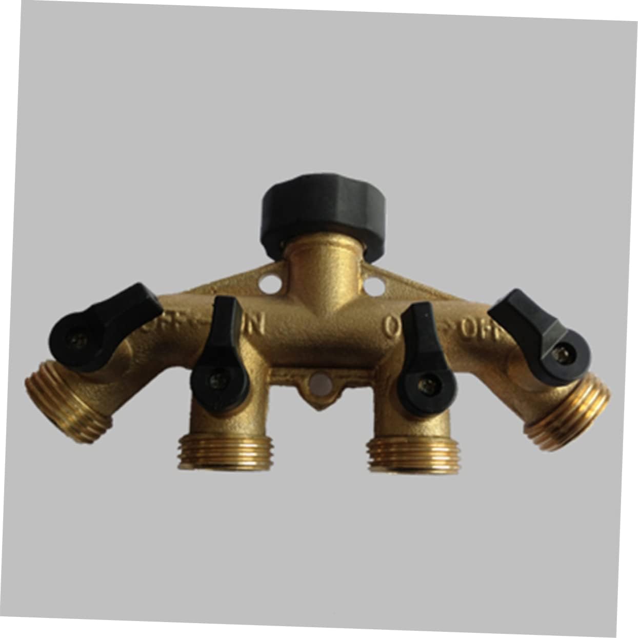 VANZACK Brass Hose Splitter Garden Hose Connector with Off Switches for Efficient Water Flow Control Heavy Duty Drip Irrigation Adapter for Plants and Gardens