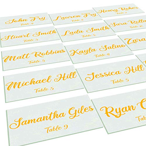 !RAKRISA 50 Pcs Clear Acrylic Place Cards for Weddings Table Decor | 3.5x2 Inch Rectangle Acrylic Blanks Name Cards DIY Handwritten Calligraphy Escort Seating Cards (Rec CLR-50pcs)