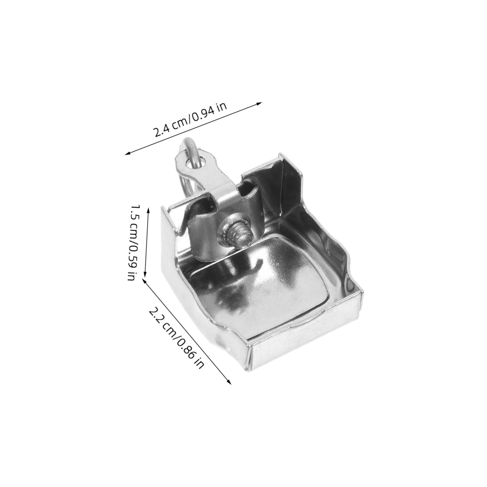 GLEAVI 6pcs Curtain Track End Caps Stainless Steel Finials for Drapery Rails Universal Fit for Windows Quick Install