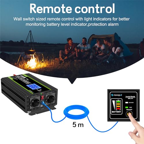 NOVOPAL 1500W Onda Sinusoidale Pura Power Inverter...