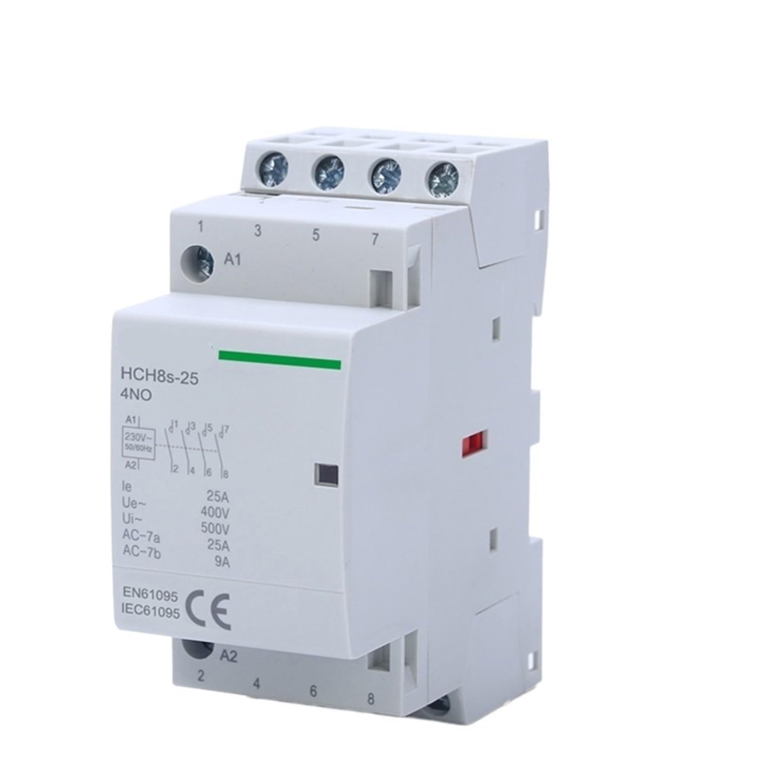 Contactor DIN HCH8s-25 4P 25A 4NC 24V para automatización 4