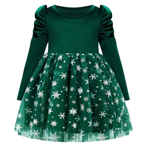 Toddler Baby Girl Christmas Dress Little Girls Velvet Tulle Tutu Dresses Kids Long Sleeve Fall Winter Xmas Outfits