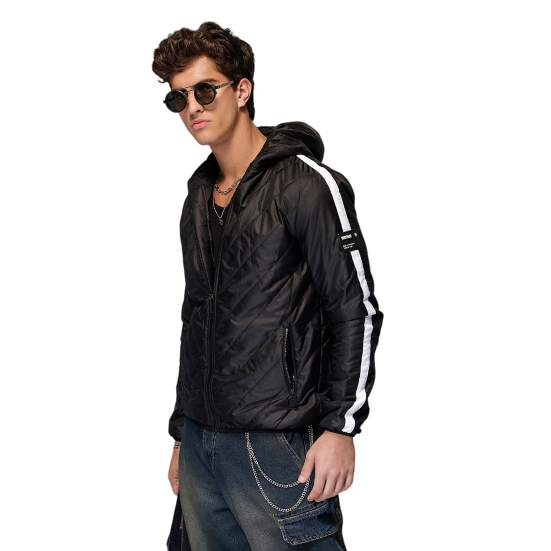 WROGN Men's Hooded Jacket | Zippered | Slim Fit in neutral