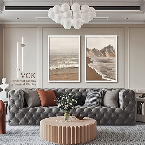 Image of VCK 27x40 Poster Frame Solid Wood white 3 Pack Picture Frames 27 x 40 Inches with Wall Mounting Hanging
