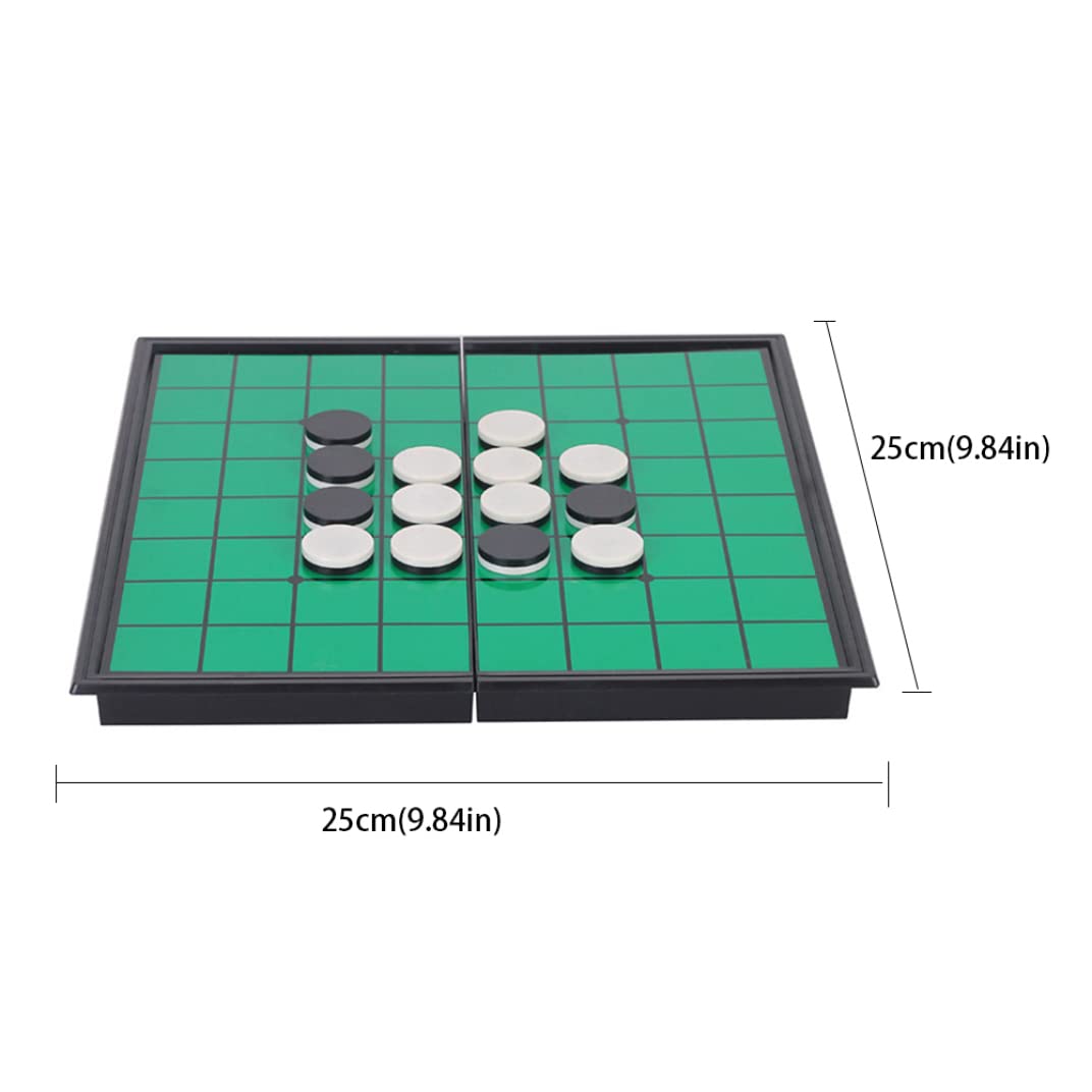Othello Juego de mesa plegable portátil Othello Reversi Othello Juego de mesa de estrategia Green Othello Game Folding Reversi Othello Board Reversi Othello Juego de mesa de estrategia Portable Revers