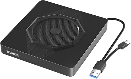 Unidad externa de CD y DVD, USB 3.0 y tipo C, grabadora portátil de CD y DVD, RW CD ROM Unidad de DVD externa para laptop, reproductor de CD para