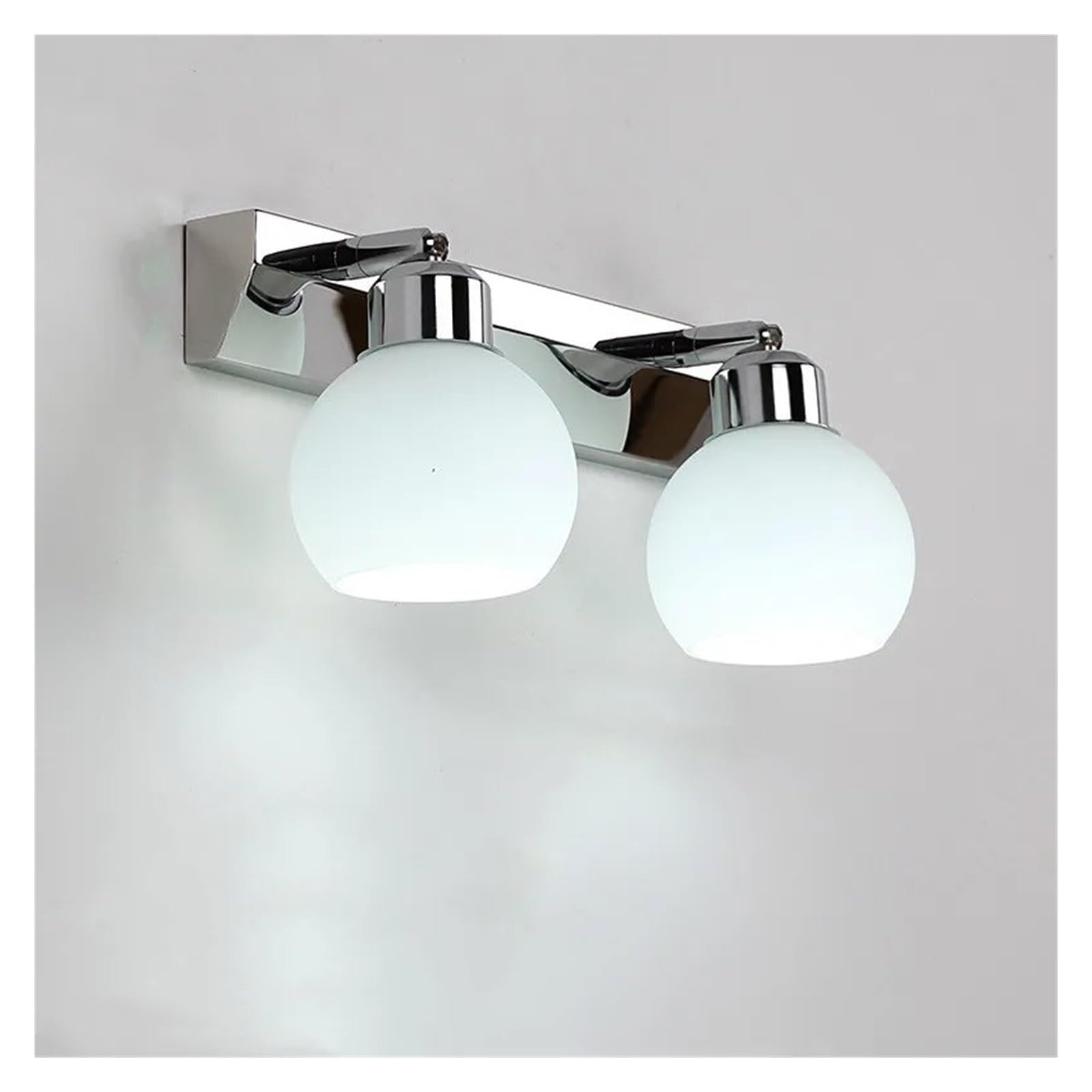 VDOQTLJT 3 Light V-intage Wall Lamp Bathroom Mirror Black Chrome Metal E14 Modern Indoor Aisle Hallway Living Room Bedroom LED Chandelier Ceiling(Cool Light,A)