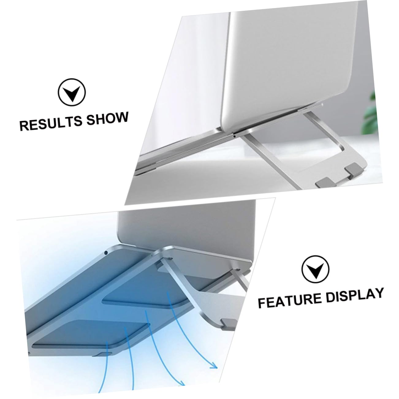 KOMBIUDA Portatile Ergonomico Design e Alluminio a Triangolare Struttura in Supporto Computer Pieghevole Lega di Sollevare 18 Gradi per per Laptop