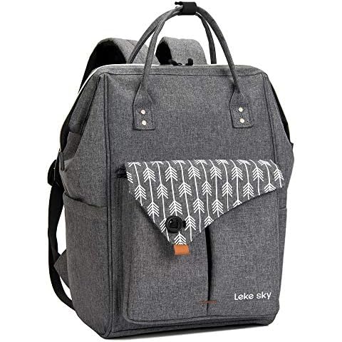 Lekesky Rucksack Damen Schultasche mit Laptopfach & Anti Diebstahl Tasche Cover