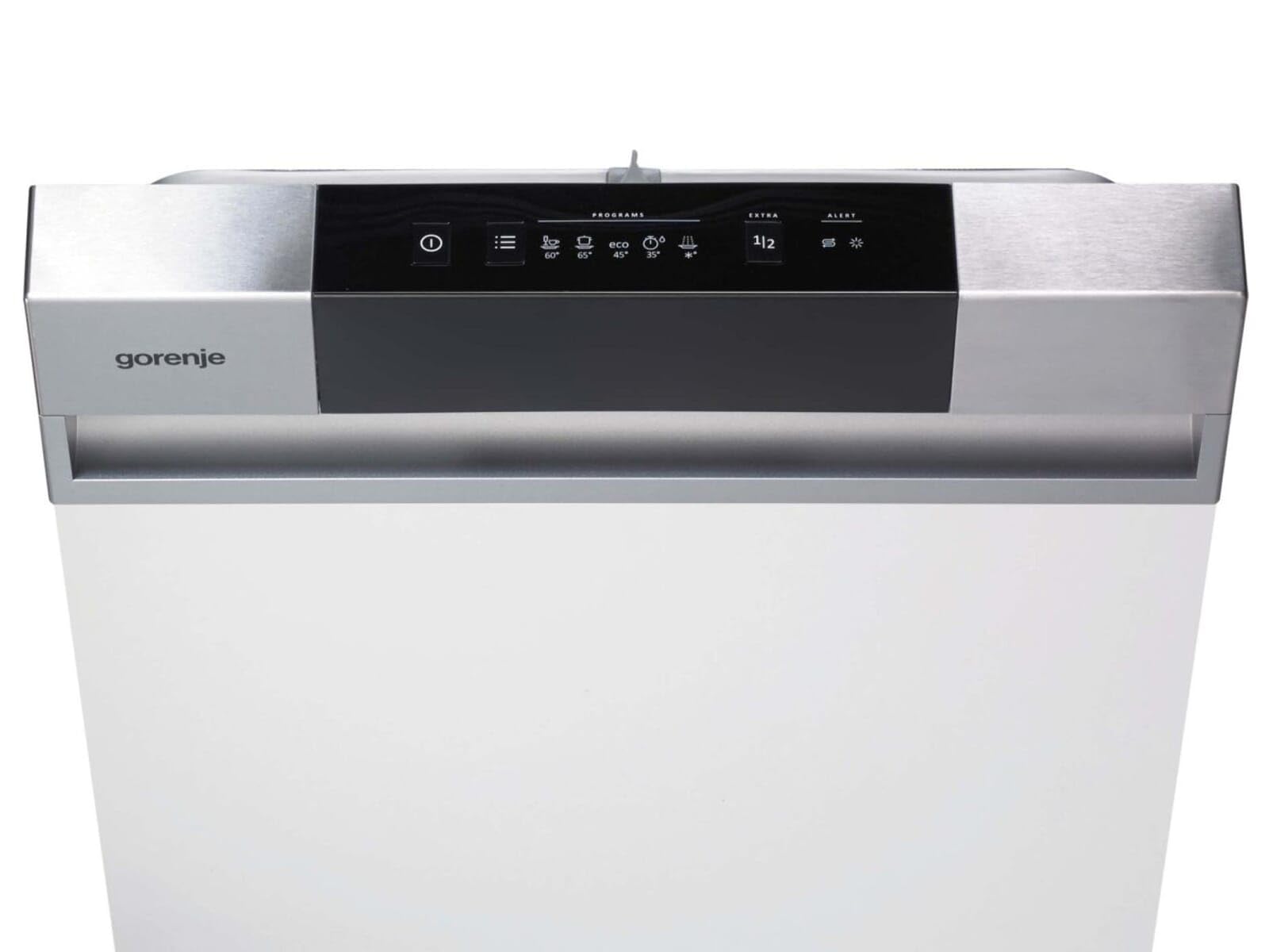 Gorenje GI 520 E15X - Lavavajillas semintegrable / 45 cm / 9 plaquetas a medida / 5 programas/programa de limpieza de 1 h/cesta superior regulable en altura/protección completa contra desbordamiento