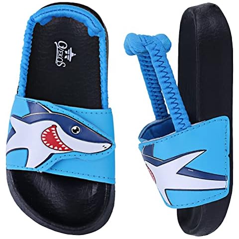 Youecci Shark Blue Kids Flip Flops Cover