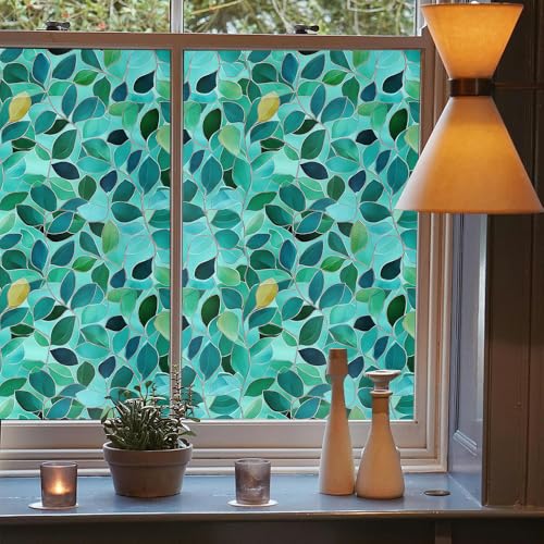 Vinilo decorativo para ventana 40x300 cm Verde teal miniatura 3