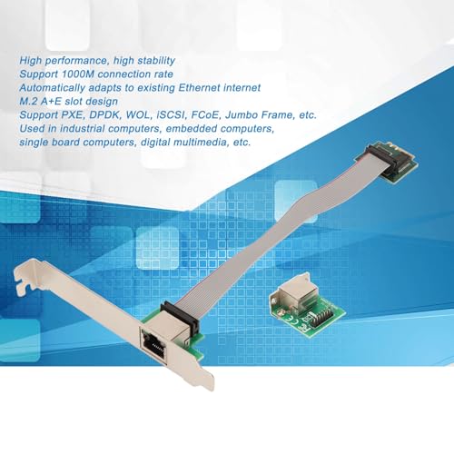 Adaptador M.2 Ethernet Gigabit de Alto Rendimiento con Puerto Único RJ45 para Computadora Industrial miniatura 2