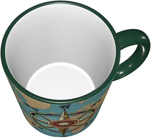 Miniatura 4 de vintage wind compass Coffee Mug Coffee Cups Ceramic with Handle,Tea Cups Mug tazas para cafe Drinking Cups Gifts for Women Men,Unique Coffee Mugs