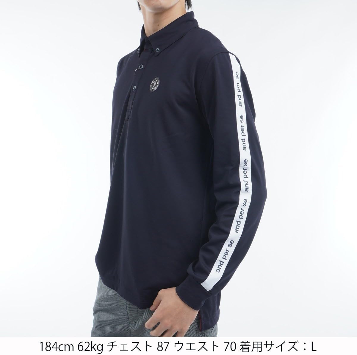 アンパスィ] ポロシャツ メンズ ゴルフウェア amf9344w3 and per se