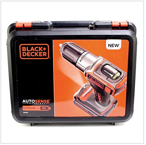 Black+Decker Autosense Akku-Bohrschrauber (Akkubohrer mit Autoselect-Technologie und LED-Arbeitslicht zum Bohren in Holz und Metall und zum… – Ansicht 6