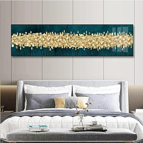 Arbres dorés paysage peinture sur toile moderne pour un décor de salon élégant