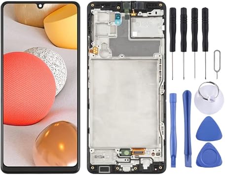 HUANGYUNCHAO LCD Screen for Samsung Galaxy A42 5G SM-A426 Digitizer Full Assembly with Frame Black