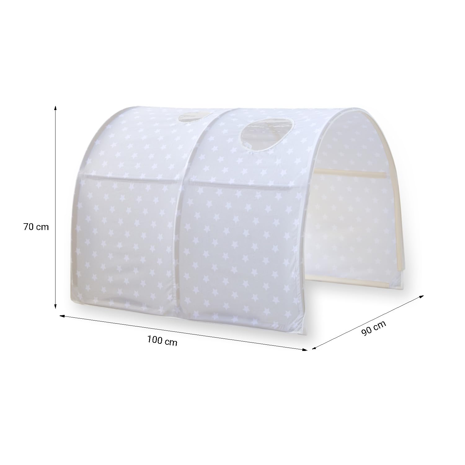 Homestyle4u Betttunnel Grau 1878