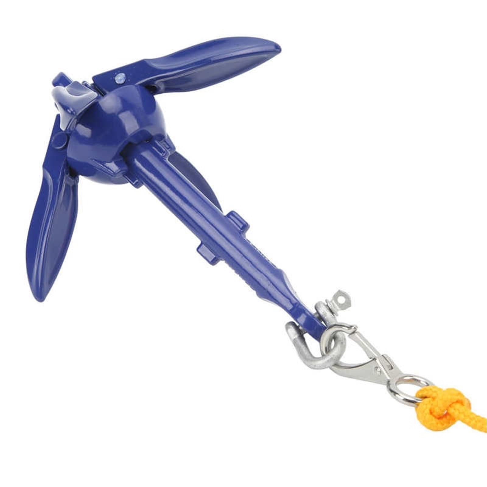 Ancre Marine for bateau, grappin, canoë, petite motomarine légère en aluminium, Kit d'ancre pliante for de corail, mauvaises herbes, fond de roche