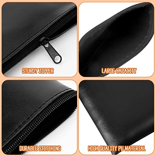 TIESOME-2Pcs-Coin-Purse-with-Zipper-PU-Waterproof-Security-Durable-Money-Pouch-Cash-Bag-Check-Wallet-Organizer-Receipt-Holder-Utility-Wallet-for-Men-Women