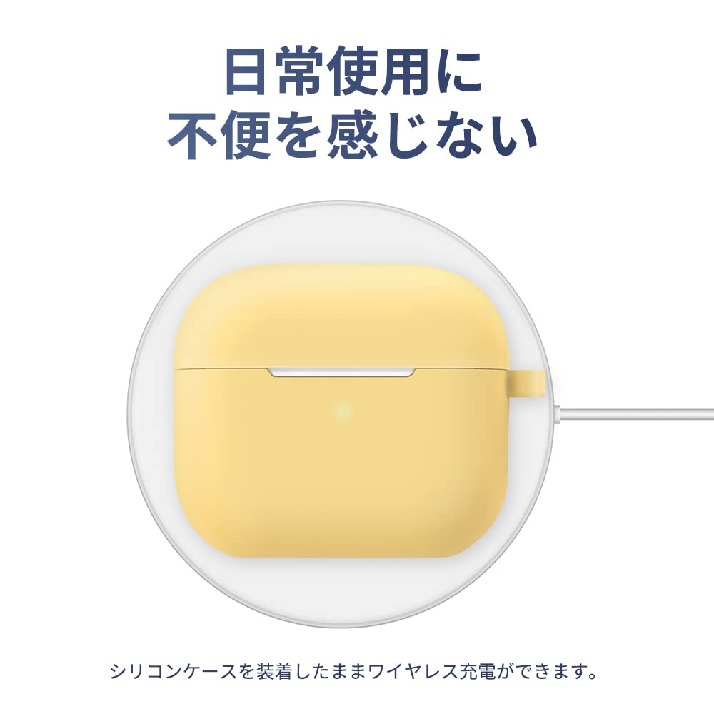 Silicone Protective Cover with Anti-Lost Carabiner Keychain and Dust Guard Set [Front LED Visible], Compatible with AirPods 4 — view 5