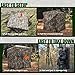 HUNTSEN Hunting Blind 360 Degree See Through Ground Blind 2-3 Person - Portable Pop Up Deer Blind with Full Open Door - Camouflage Ground Blind for Deer & Turkey Hunting