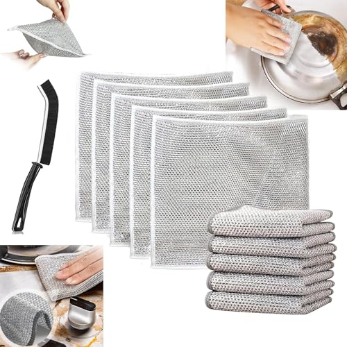 See full amazon price history chart for VIVNITS 3 Pack Non-Scratch Wire Dishcloth, & Gaps Cleaning Brush Multipurpose Wire Dishwashing Rags for Wet and Dry, Easy Rinsing, Reusable, Dish Towels for Kitchen, Sinks, Pots, Pans VIVNITS 3 Pack Non-Scratch Wire Dishcloth, & Gaps Cleaning Brush Multipurpose Wire Dishwashing Rags for Wet and Dry, Easy Rinsing, Reusable, Dish Towels for Kitchen, Sinks, Pots, Pans (B0D3T1Z68B) Amazon Price History, Amazon Price Tracker