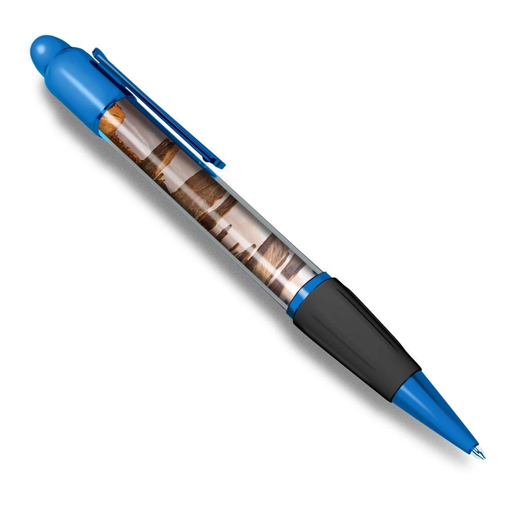 1 x Blue Ballpoint Pen (Black Ink) - Neolithic Stones Isle of Lewis Scotland #15717