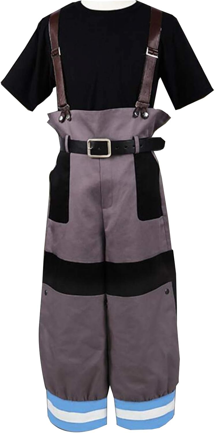 Poetic Walk Anime Costume Mens Cosplay Cloak Suit Overall Halloween Belt Uniform