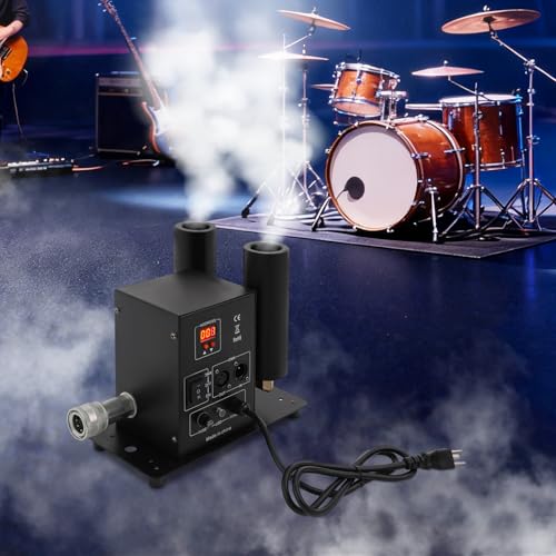 Máquina de humo CO2, máquina de niebla CO2 de doble boquilla de 150 W para fiestas DJ y espectáculos en vivo, nebulizador de chorro de 110 V con chorros ajustables, ideal para DJs, bandas y planificadores de eventos miniatura 4