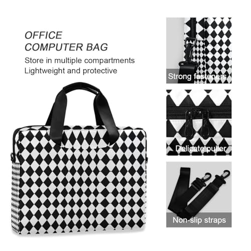 Maletín para portátil con diseño blanco y negro 13-15.6 pulg miniatura 6