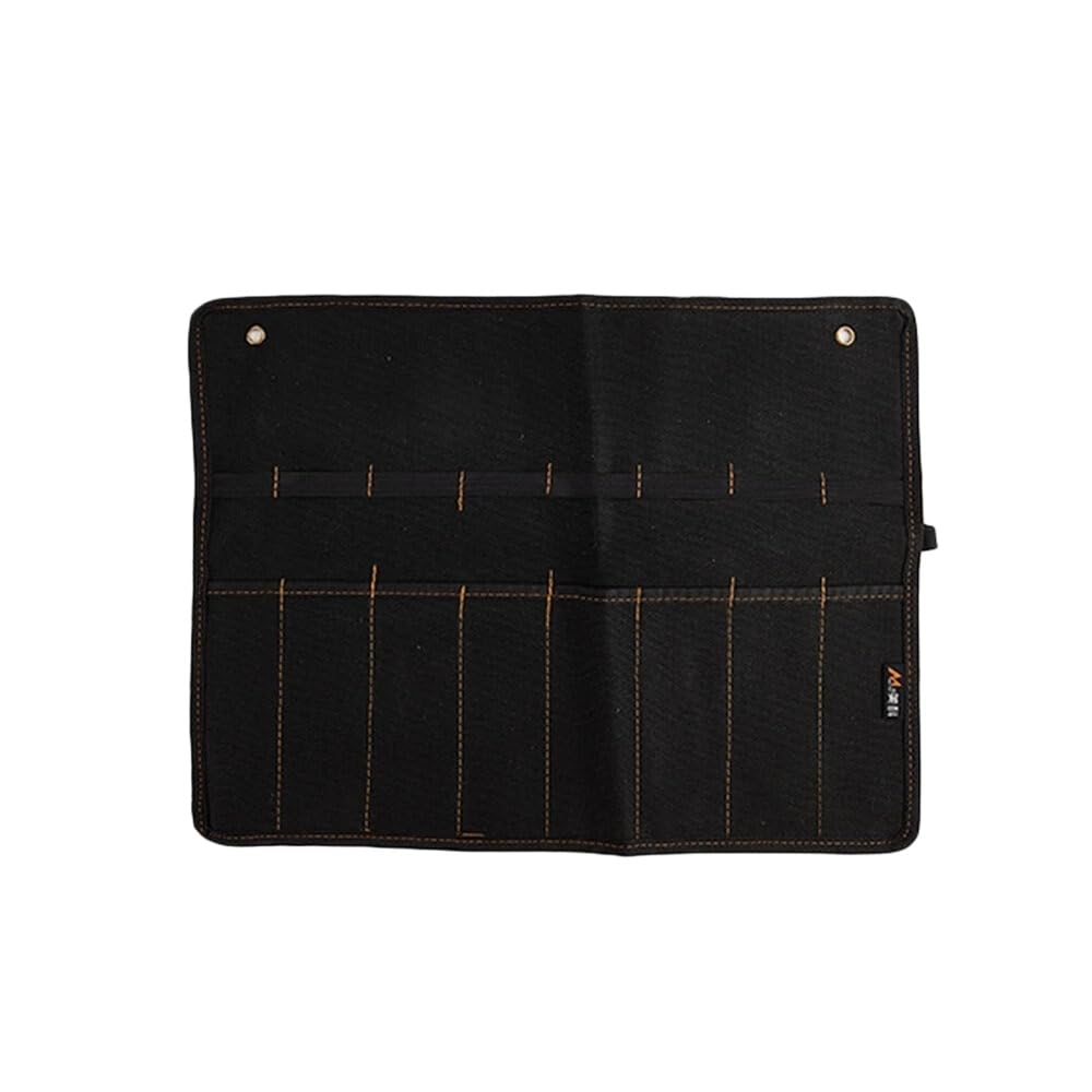 VIDOO Chisel Carrying Case Canvas Pocket Tool Roll Holder Wrench Pouch Organizer For Knife Hammers Gouges Carpenter-8 Holes