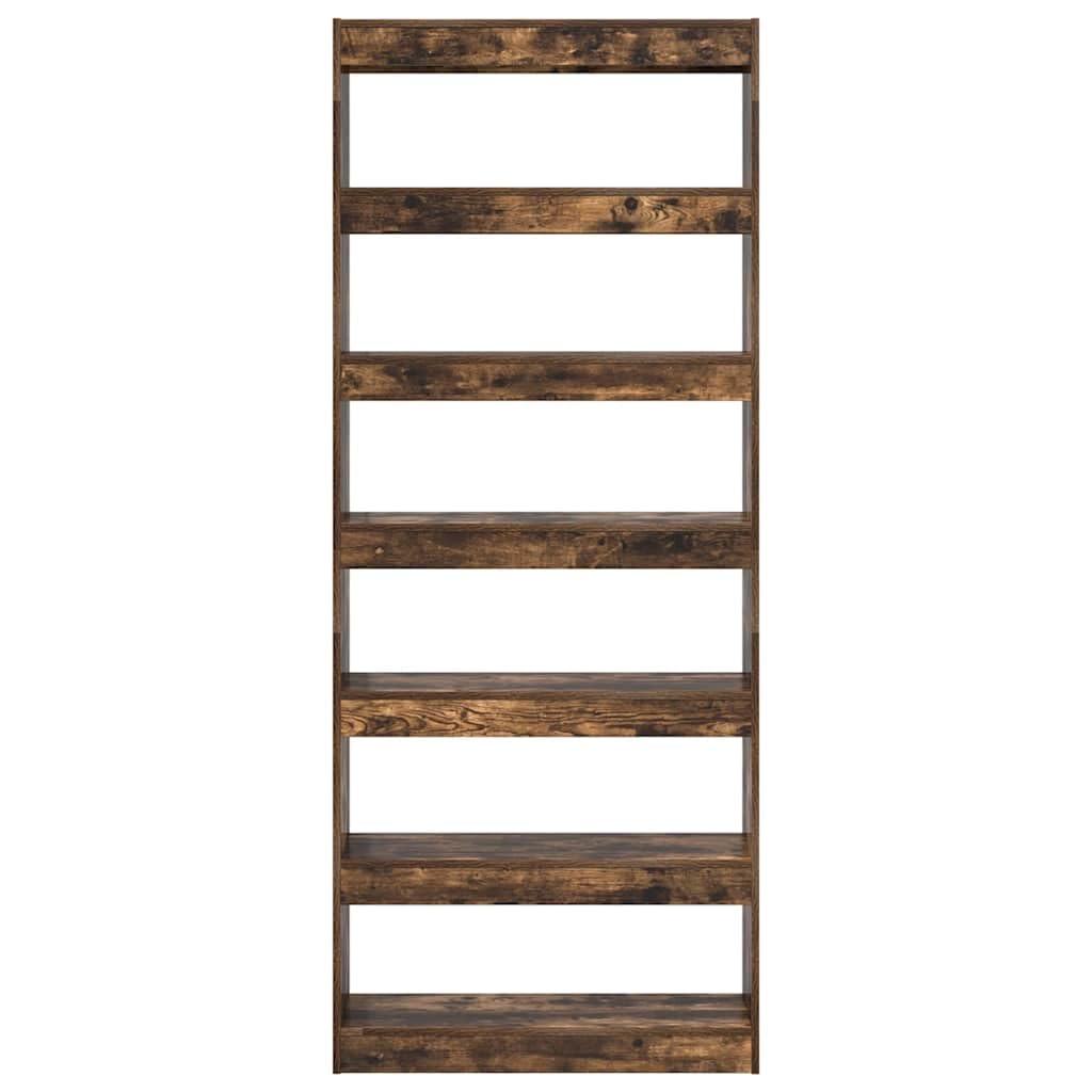 Libreria in rovere affumicato, 80 x 30 x 198 cm