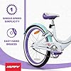 Huffy Girly Girl 20-Inch Cruiser Bike, Basket, Bell, Mudguards, Adjustable Comfort Saddle, Upright Handlebars, Single-Speed, Dual Brakes, Stylish Girls’ Bike for Ages 5-9, White & Sea Crystal #2