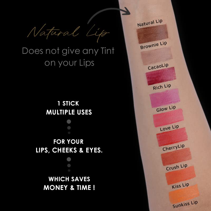 Kaumudi-Handmade-100-Natural-3in1-Lip-Balm-Lip-Tint-Cheek-Tint-Eye-Shadow-made-with-Rose-Saffron-Essential-oil-Best-for-Dry-Damaged-Chapped-Lips-Hydrates-Moisturizes-Cherry-Lip