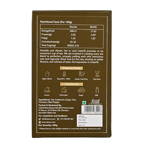 Té negro masala chai mezcla de especias 250 g miniatura 2