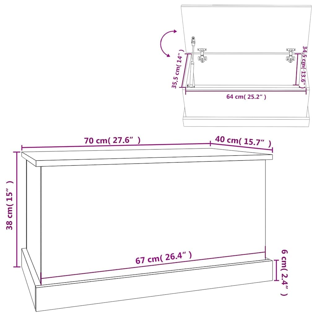 Baúl negro de madera 70 x 40 x 38 cm con tapa, versátil caja de almacenamiento para salón, dormitorio, pasillo, práctico banco y organizador de espacio de almacenamiento