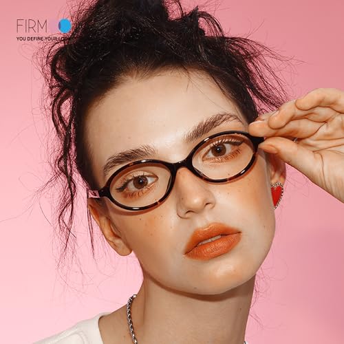 Image of Firmoo Oval Blue Light Blocking Glasses Reduce Eye Strain Computer Gaming Eyeglasses Bluelight Glasses for Woman /Men, DS52040