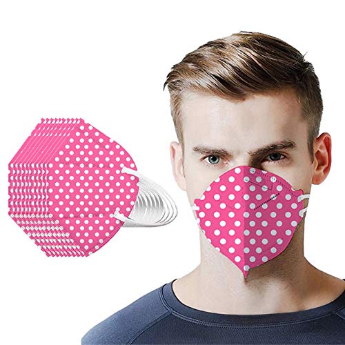 100PC Unisex High-Density Protect Face Mask,5Ply Safety Protect FilterMouth Cover Bandana with Adjustable Ear Loops Adults