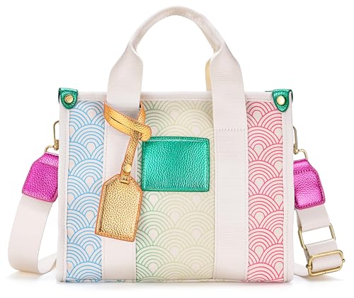 Canvas Tote Bag for Women Casaul Shoulder Bag Small Crossbody Satchel for Work Vacation