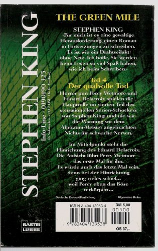 The Green Mile: The Two Dead Girls: Part 1 [German] 3404139534 Book Cover