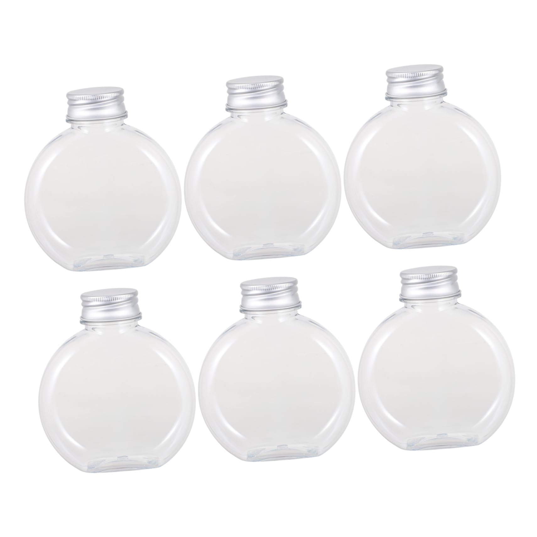 OFFSCH 6 Pack 300ml Plastic Juice Bottles Milk Tea Storage Container Leakproof Beverage Bottles for On-the-go