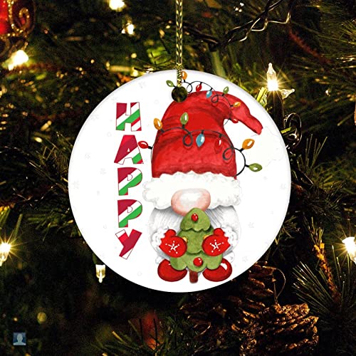 Gnomos felices de Navidad, adorno colorido de Papá Noel, regalo de Navidad, accesorios para colgar en el árbol de Navidad, divertido adorno de Navidad, recuerdo de 3 pulgadas para amigos, familiares
