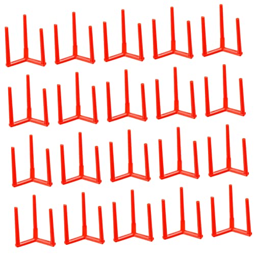 GRIRIW Pizza Box Storage Solution 100pcs Plastic Pizza Rack Stand Stackable Tripod Support Frame