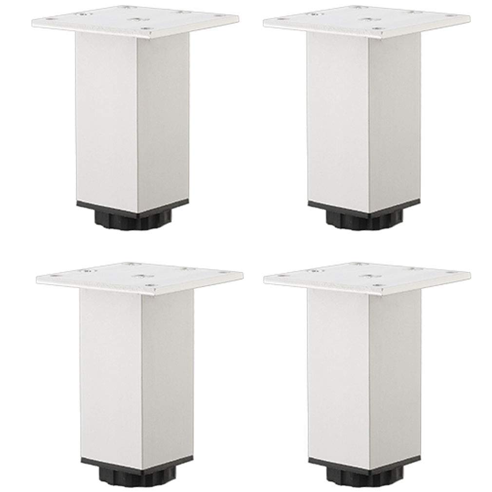 Patas de metal para muebles cuadradas de aleación de aluminio para armarios y sofás, 4 uds