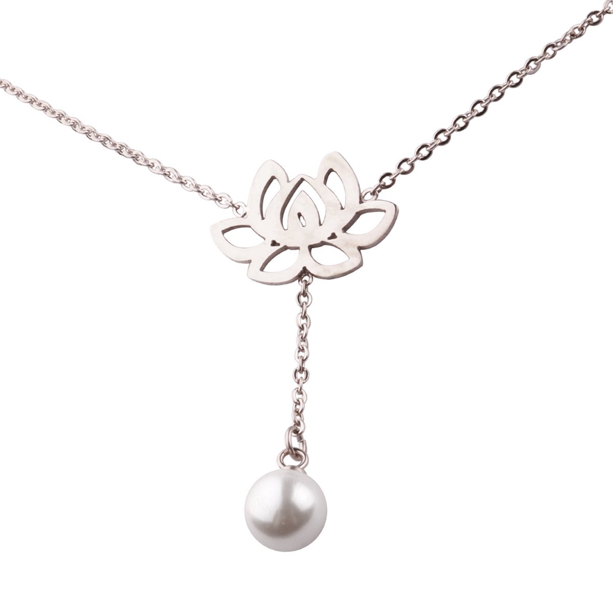 Lotus Flower Jewelry Personalized Infinity Lotus Flower Necklace, Spiritual Jewelry, Meditation Necklace, Yoga Gifts